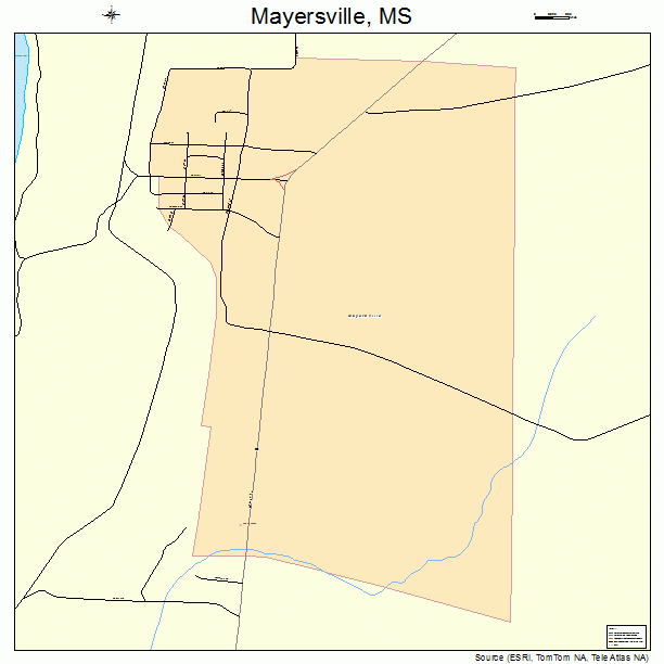 Mayersville, MS street map