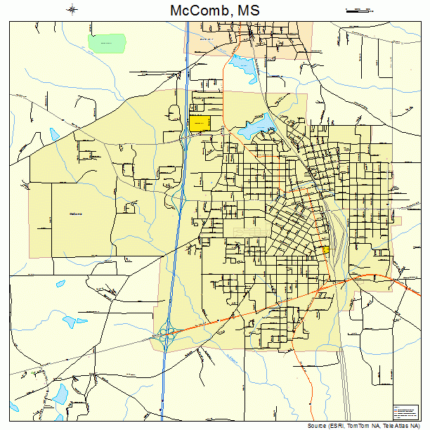 McComb, MS street map