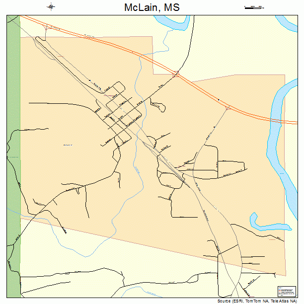 McLain, MS street map