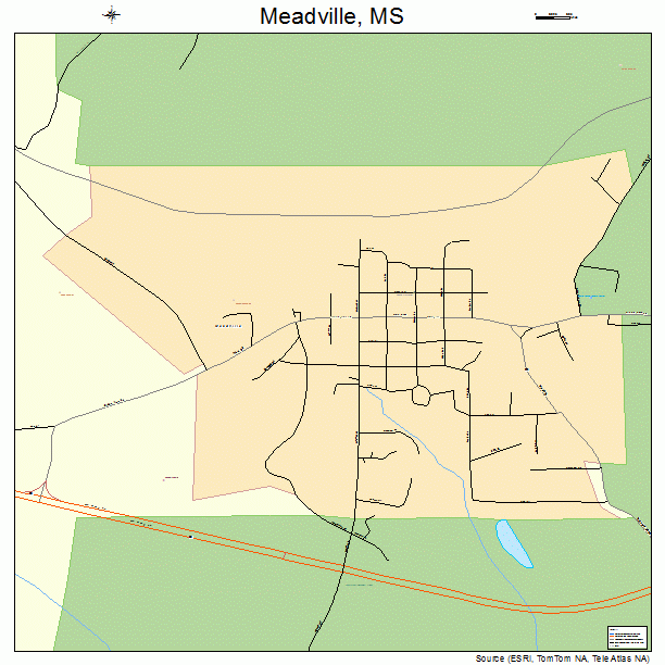 Meadville, MS street map