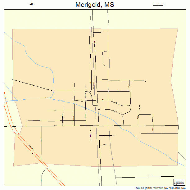 Merigold, MS street map