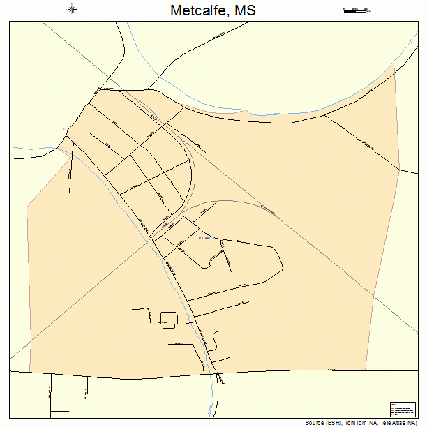 Metcalfe, MS street map