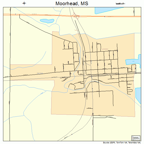 Moorhead, MS street map