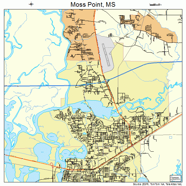 Moss Point, MS street map