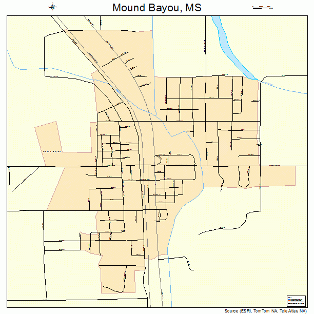 Mound Bayou, MS street map