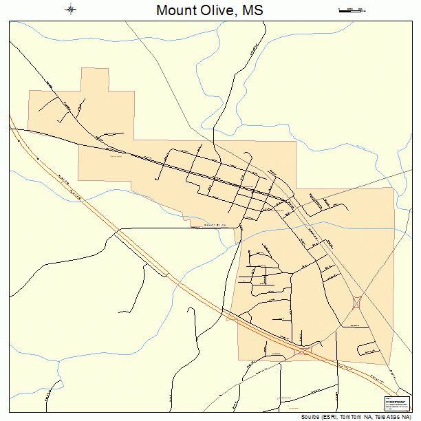 Mount Olive, MS street map