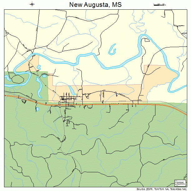 New Augusta, MS street map