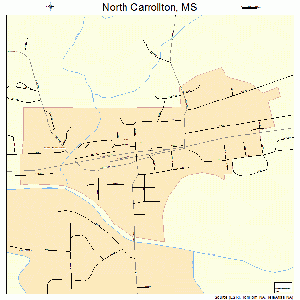 North Carrollton, MS street map