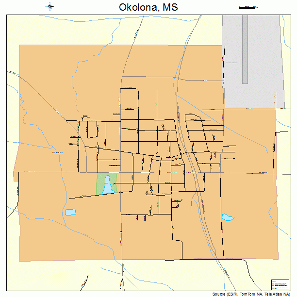 Okolona, MS street map