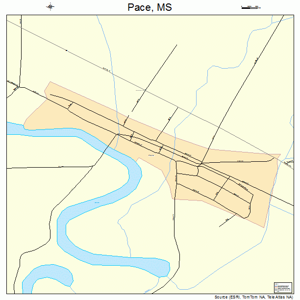 Pace, MS street map