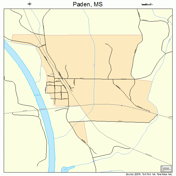 Paden, MS street map