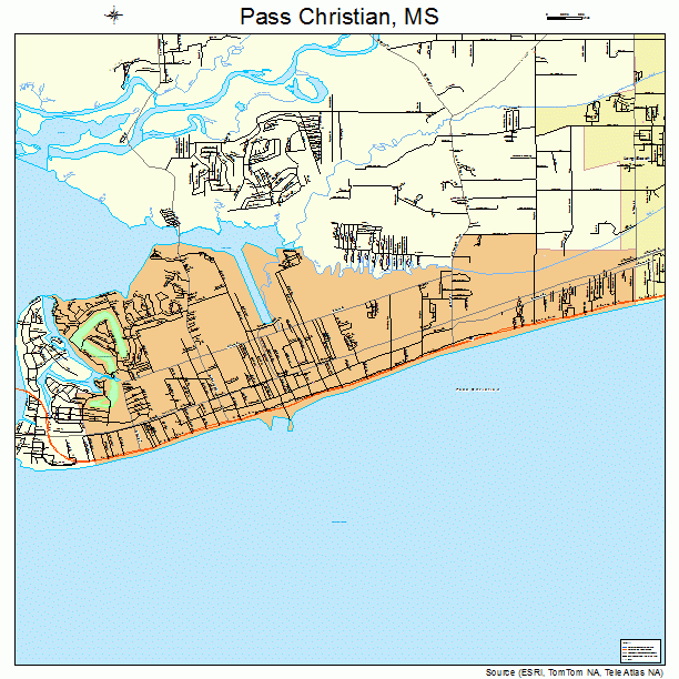 Pass Christian, MS street map