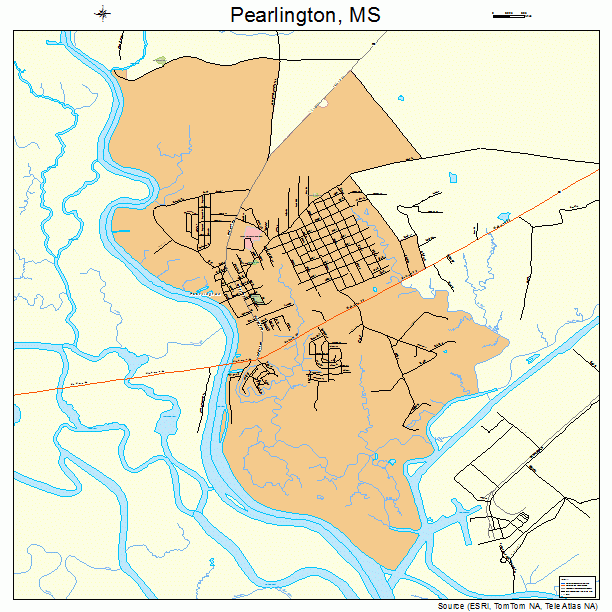 Pearlington, MS street map