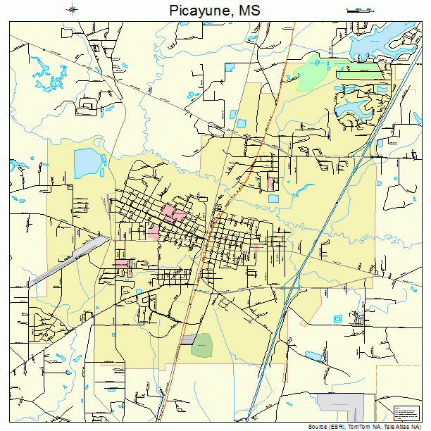 Picayune, MS street map