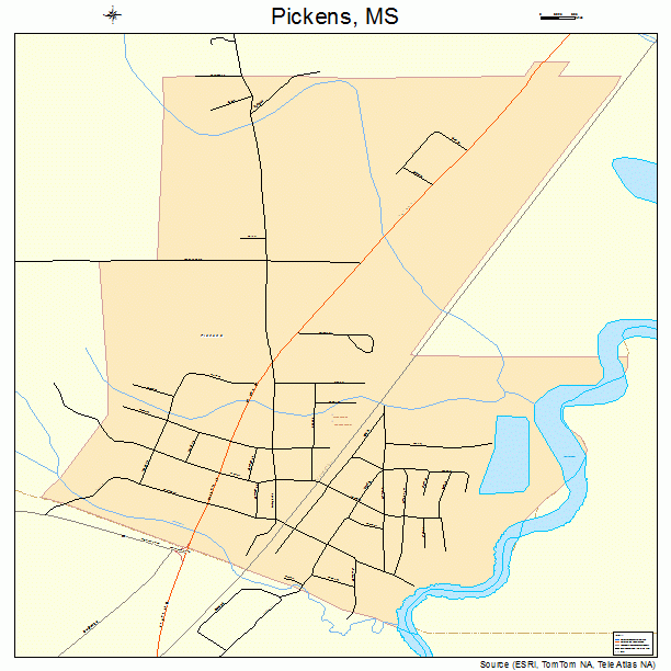 Pickens, MS street map