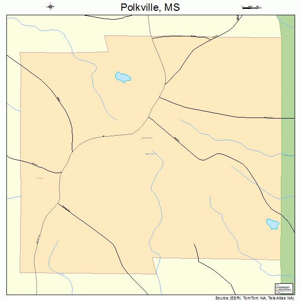 Polkville, MS street map