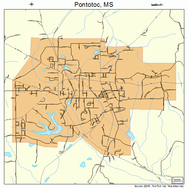 Pontotoc, MS street map