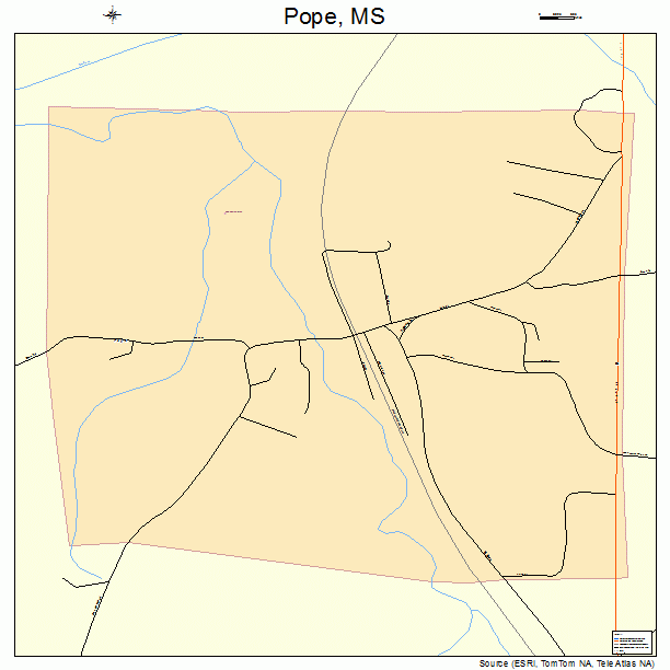 Pope, MS street map