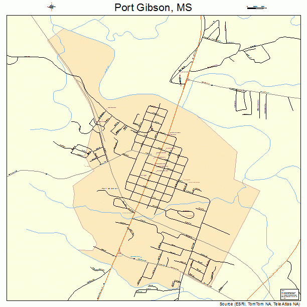 Port Gibson, MS street map