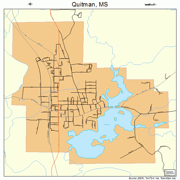 Quitman, MS street map