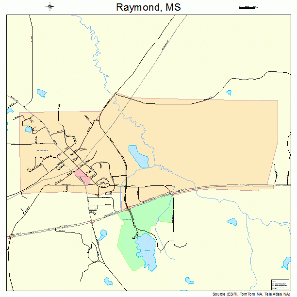 Raymond, MS street map