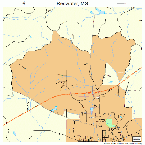 Redwater, MS street map