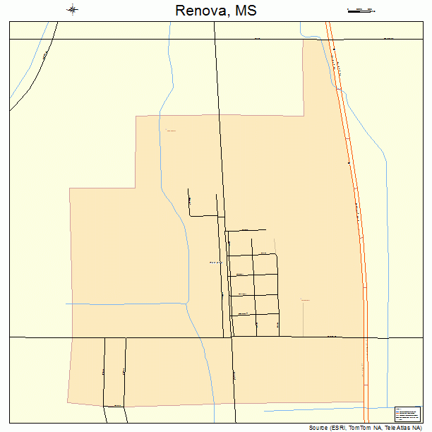 Renova, MS street map