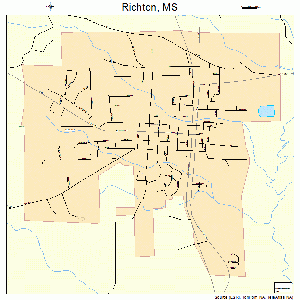 Richton, MS street map