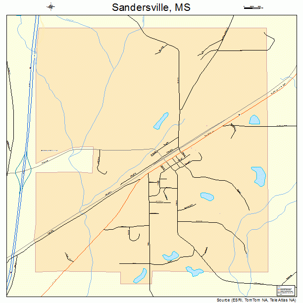 Sandersville, MS street map