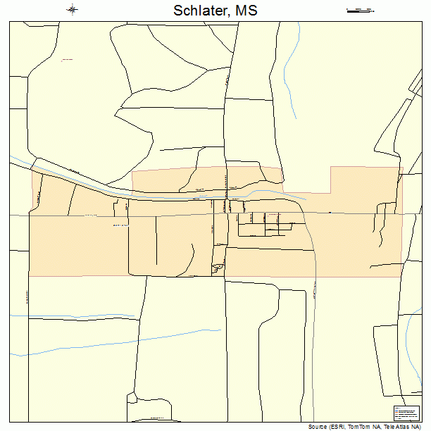 Schlater, MS street map
