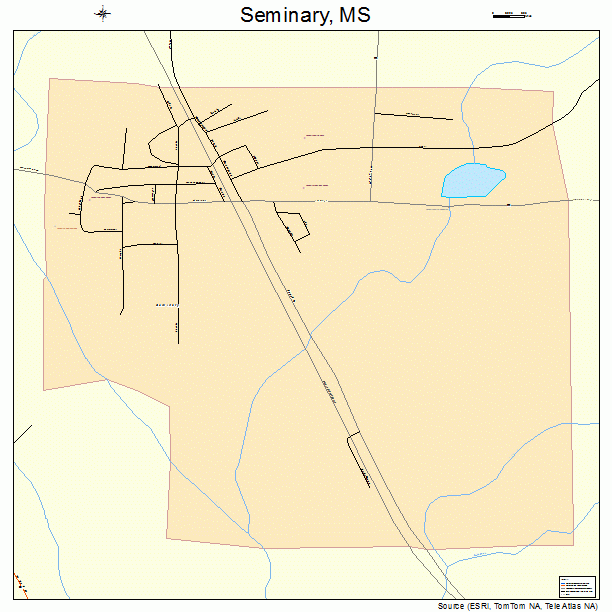 Seminary, MS street map