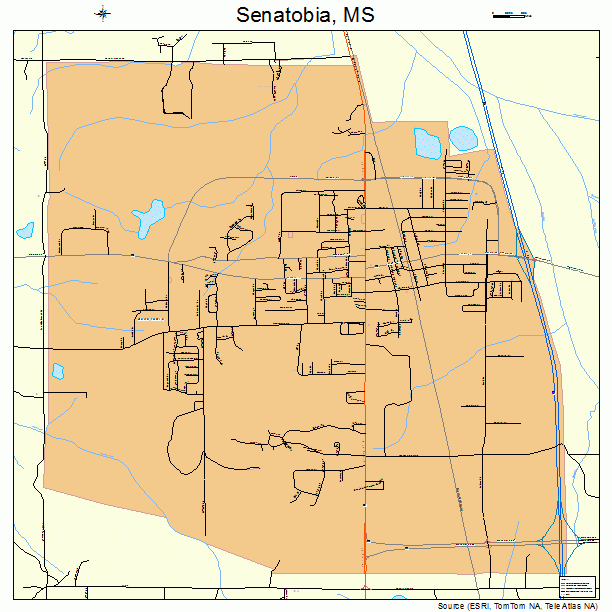 Senatobia, MS street map