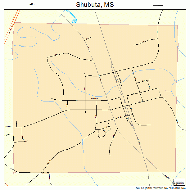 Shubuta, MS street map