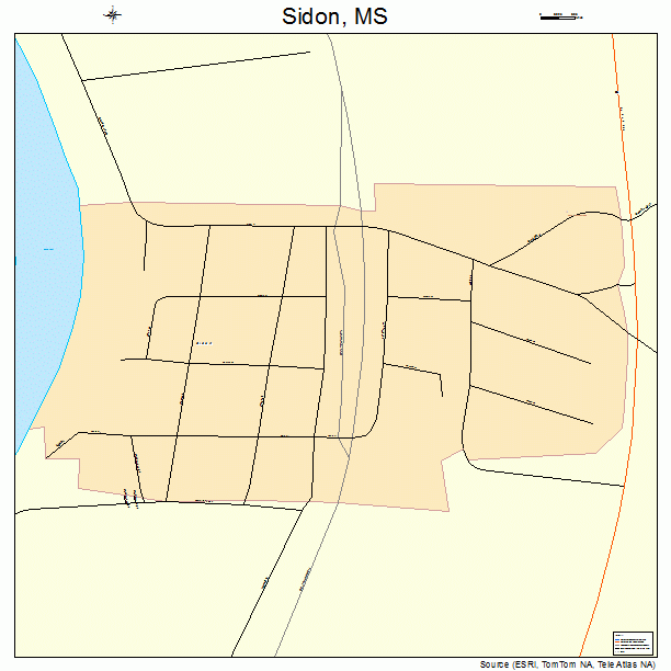 Sidon, MS street map