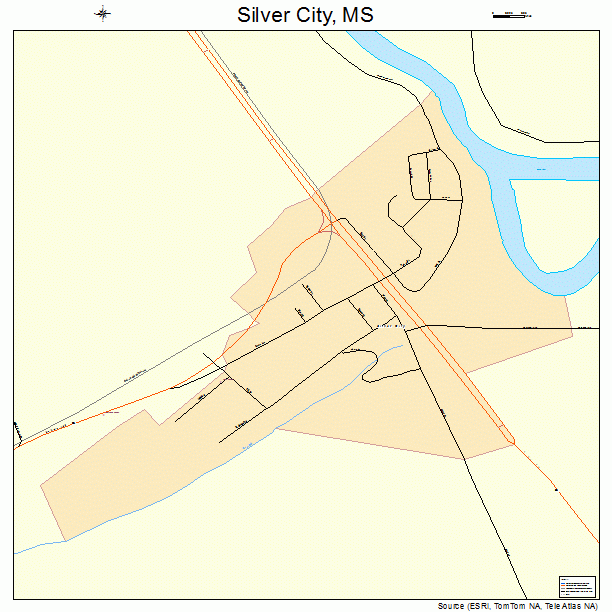 Silver City, MS street map