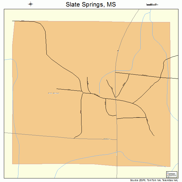 Slate Springs, MS street map