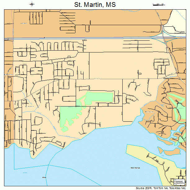 St. Martin, MS street map