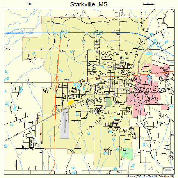 Starkville, MS street map