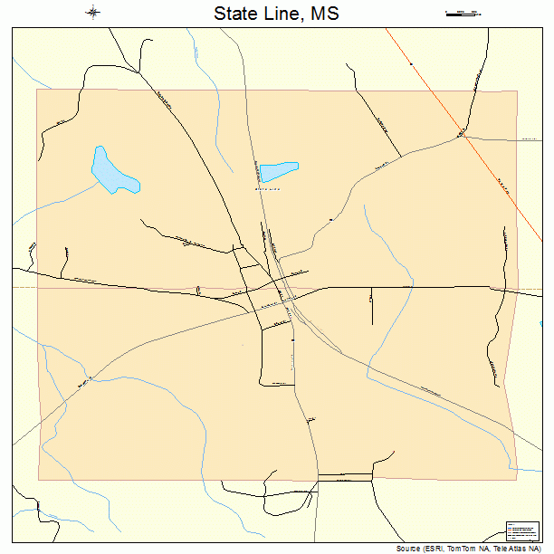 State Line, MS street map