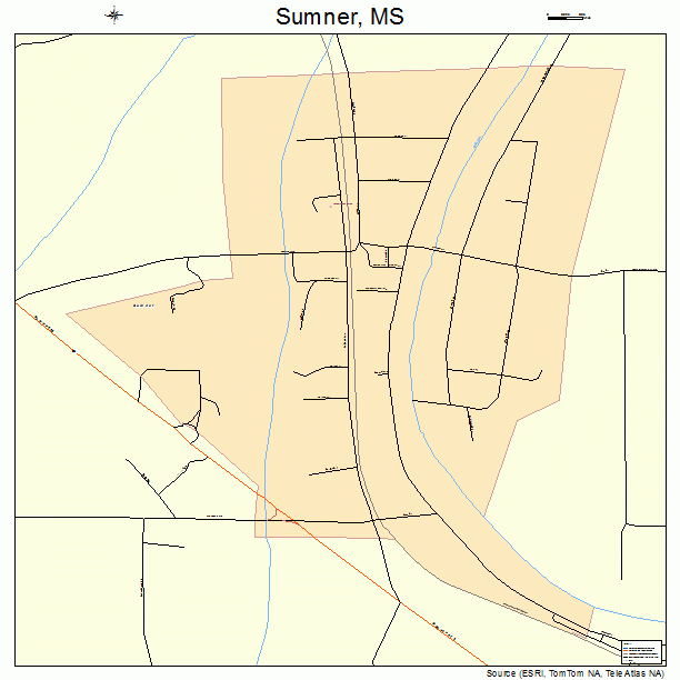 Sumner, MS street map