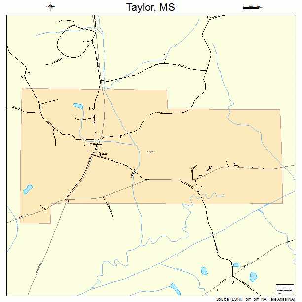 Taylor, MS street map