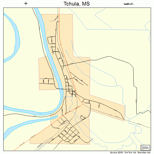 Tchula, MS street map