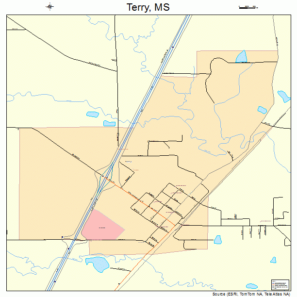 Terry, MS street map