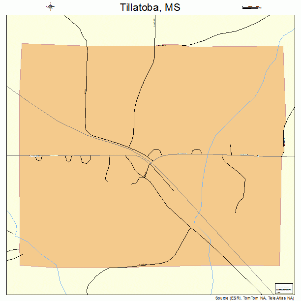 Tillatoba, MS street map