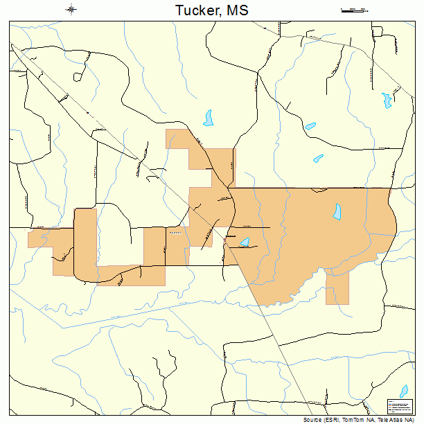 Tucker, MS street map