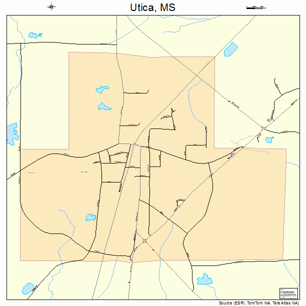 Utica, MS street map