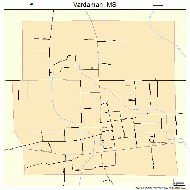 Vardaman, MS street map