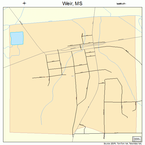 Weir, MS street map