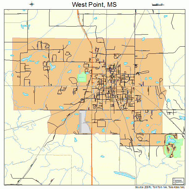 West Point, MS street map