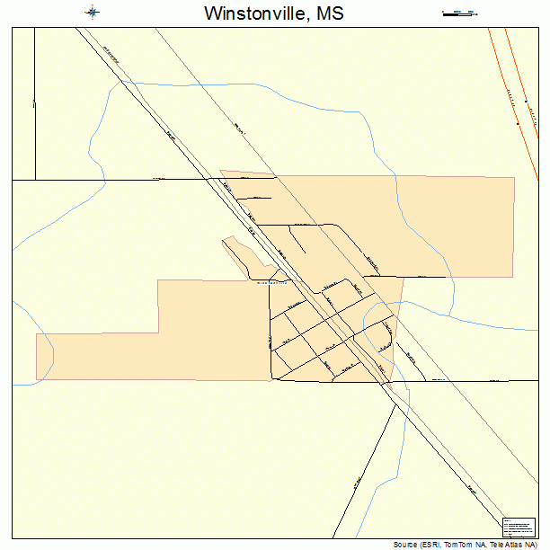 Winstonville, MS street map